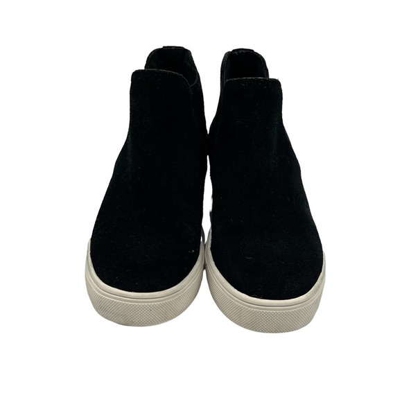Steve Madden Black Suede Sultan Chelsea Wedge Platform Sneakers Size 5 Women's - Picture 3 of 9